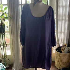 Purple silk Samantha Pleet Rapscallion dress with pockets